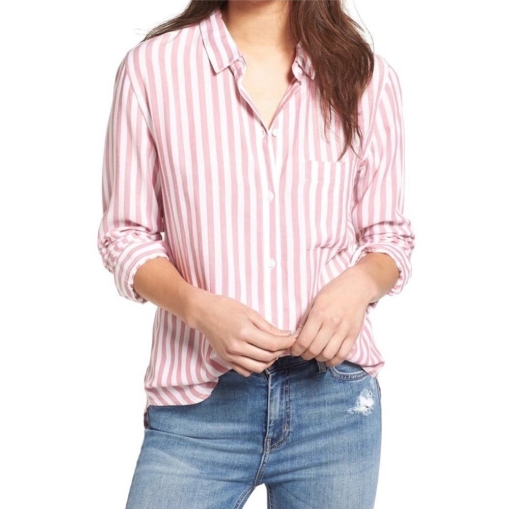 Rails Aly Garnet White Stripe Size Medium